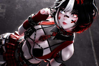 do custom vrchat avatar, vrc avatar, vr character, military, vtuber, 3d model