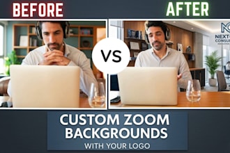 create custom zoom virtual backgrounds with your logo