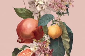 create botanical product illustration