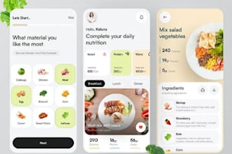 develop cross platform app for diet and nutrition app calories tracking app