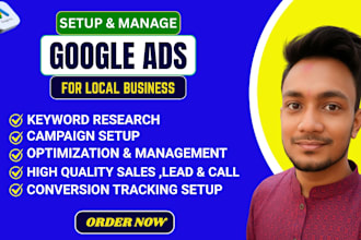 setup and optimize google adwords PPC search ads campaign for local business