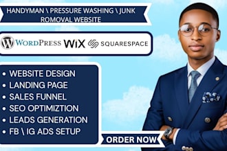 design handyman junk removal website pressure washing website painting website