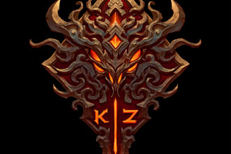 design an animated fantasy, rpg, mmorpg, sci fi game logo