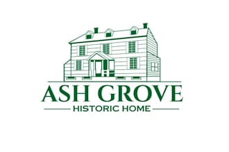 design unique grove historic home logo