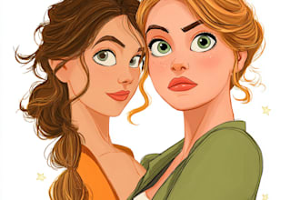 do a disney cartoon portrait art for you