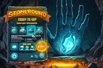 create UI UX design for game or application