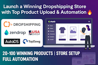 add usadrop autods zendrop topdawg product upload cj dropshipping store design