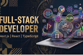 develop fullstack website in nextjs and react