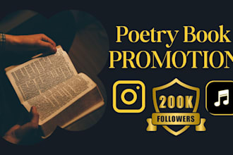 promote your poetry book on my instagram and my tiktok pages