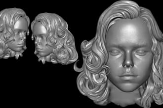 sculpt 3d head, 3d helmet, 3d mask, 3d face, 3d bust model for 3d printing