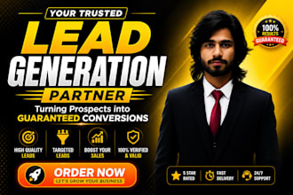provide warm leads, email and linkedin outreach, cold calling, prospect list