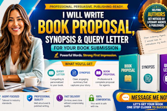 write a professional book proposal, synopsis and query letter