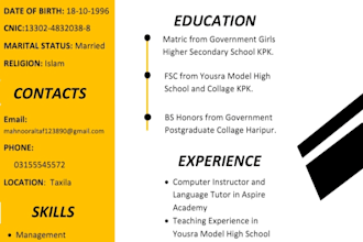 make your resume and cv for your dream job