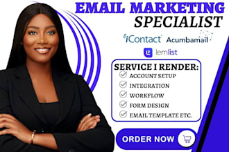 setup custom email workflow icontact acumbamail lemist active campaign