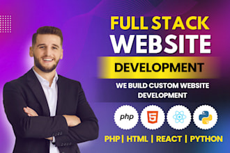 build custom website development as full stack web developer