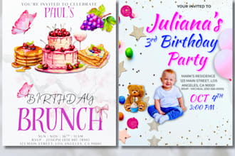 create professional canva flyers for parties, promos, or ads