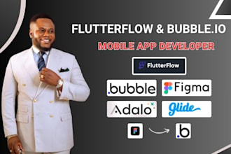 expert no code app development flutterflow to bubble io backend IOS app