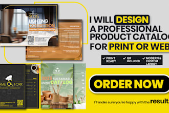 design a professional product catalog for print or web