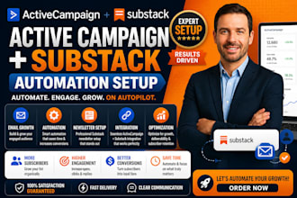 setup activecampaign and substack email automation for coaches and creators