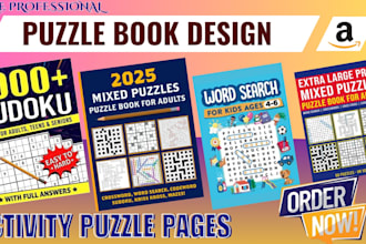 create, design sudoku crossword search and search maize puzzle activities page