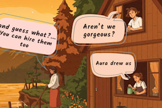 illustrate magical childrens books with hand drawn art