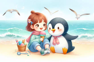 design children story book illustration and kids book