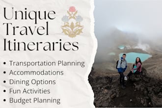 craft your ideal travel itinerary for your next vacation