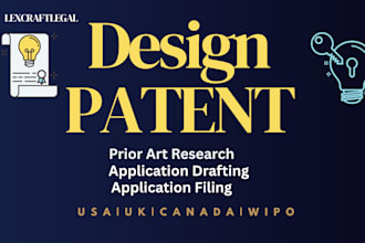 draft and file design patent with prior art research