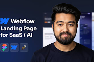 design a webflow landing page for saas or ai startups