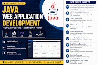 develop custom java desktop or web applications with db, xampp, java swing ,gui
