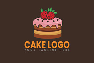 design sweet cake, bakery and cafe logo for your brand identity