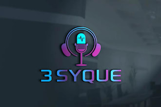 creative music, dj, podcast and band logo design
