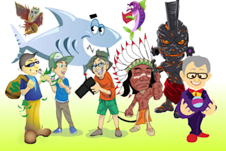 create a PROFESSIONAL logo or Illustrated mascot