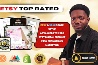 do profitable etsy shop setup with etsy digital product print on demand etsy seo