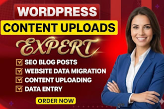do wordpress content uploads, bulk blog post, website data migration