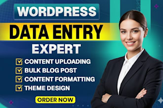 do wordpress data entry, content upload and bulk blog post professionally