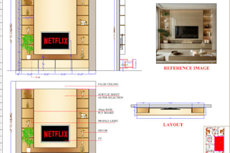 create detailed 2d interior working drawings