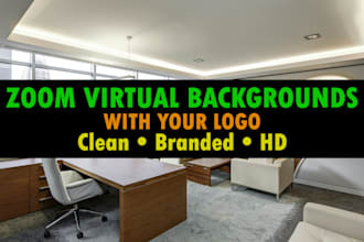 design a custom zoom virtual background with your logo