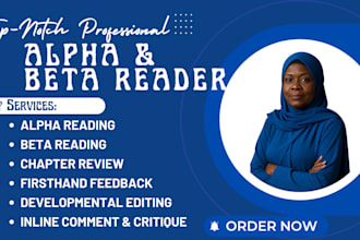 beta reader alpha reading manuscript critique developmental editor book feedback