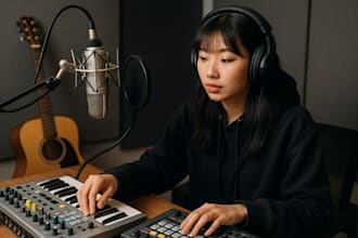 write and sing an original japanese anime or j pop style song female vocal