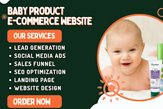 design baby product kids store toy store ecommerce clothing website