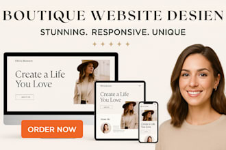 design a responsive boutique website, fashion website clothing store ecommerce
