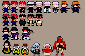 create pixel art 2d sprite sheet game rpg nsfw animation