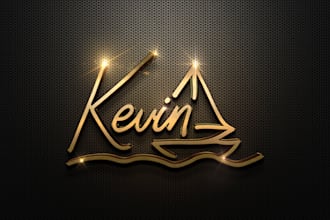 design custom 3d gold signature logo in only 3 hrs