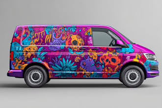 make a car wrap design and vehicle wrap design