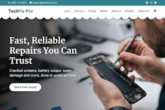 create computer repair website mobile repair website electronic phone website