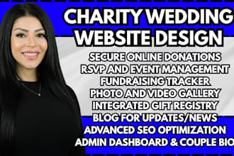 design charity wedding website wedding website event website wedding gift site