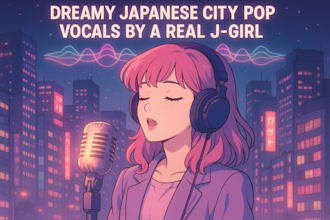 sing dreamy japanese city pop and anime vocal hooks with soul