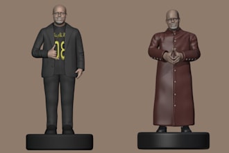 3d character model 3d miniature action figure 3d figurine for 3d printing