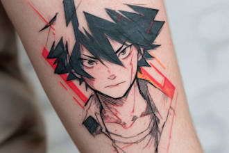 make anime tattoo design